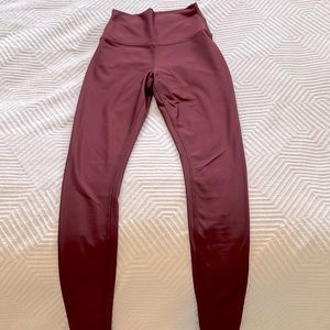 Alo Burgandy Leggings